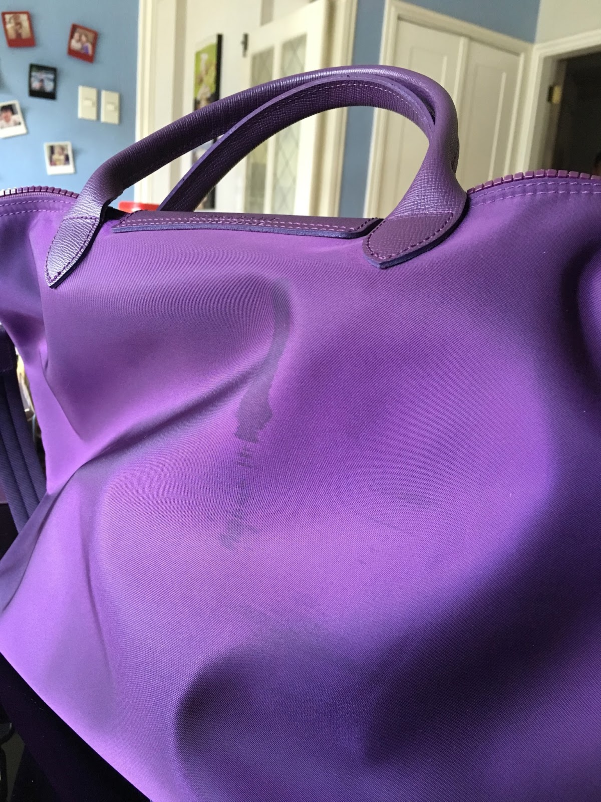how to remove stain from longchamp bag